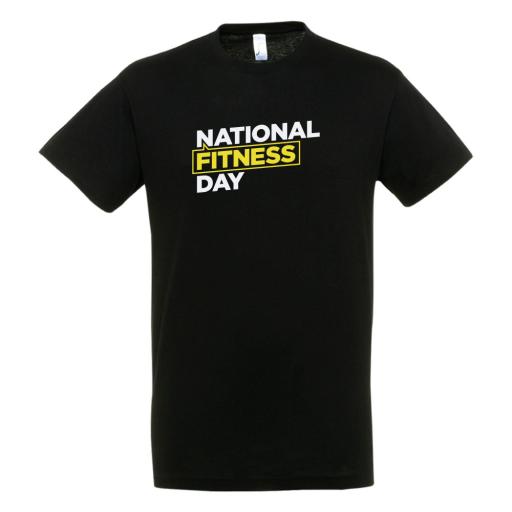 National Fitness Day Black T-Shirt