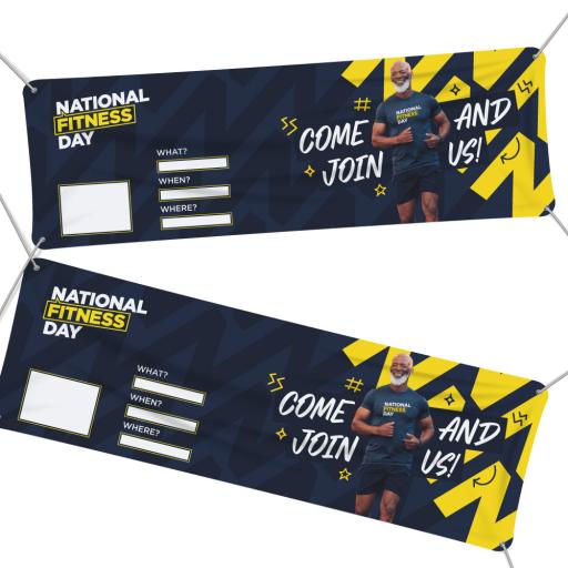 National Fitness Day Banner